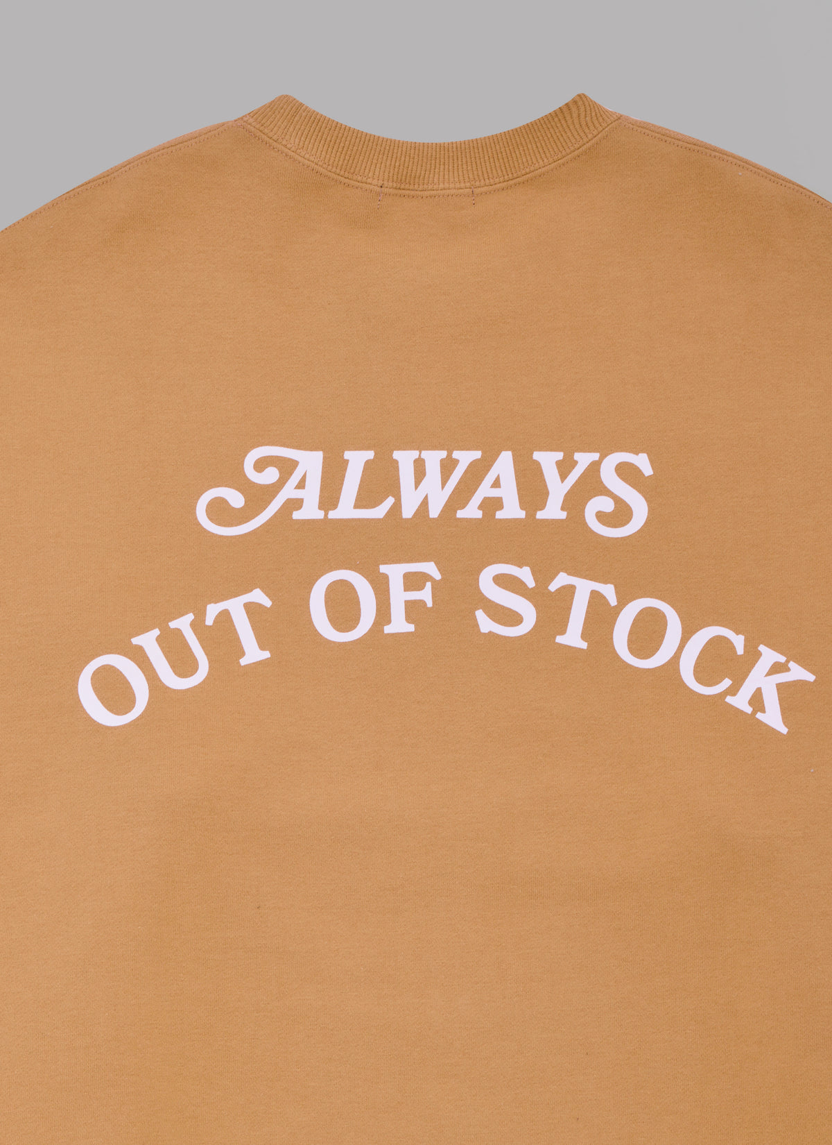 BASIC LOGO CREWNECK - MILK TEA x OFF WHITE