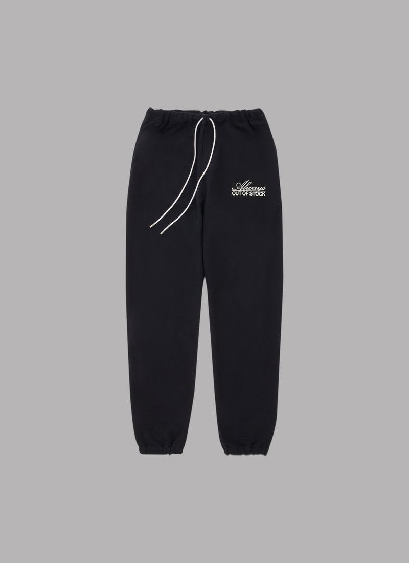 TRADITIONAL LOGO SWEAT PANTS-BLACK