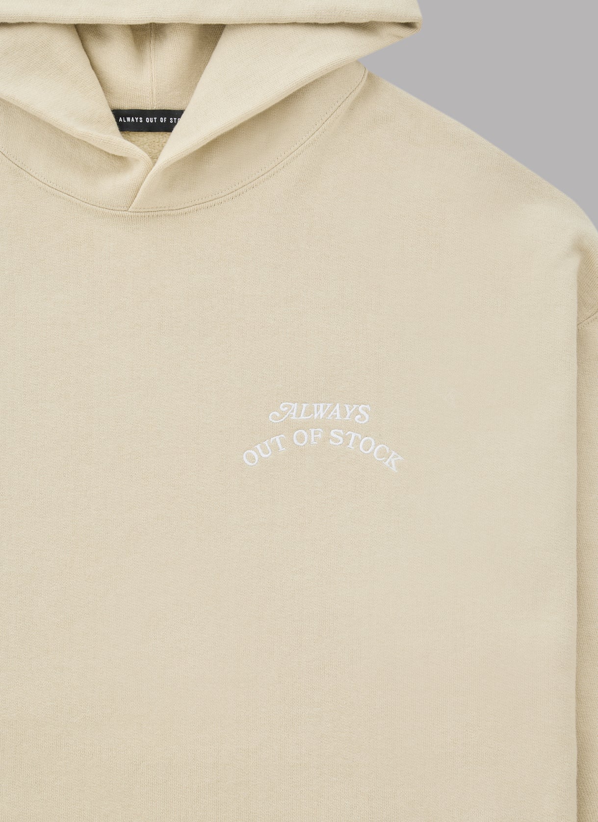 BASIC LOGO THICK HOODIE-SAND