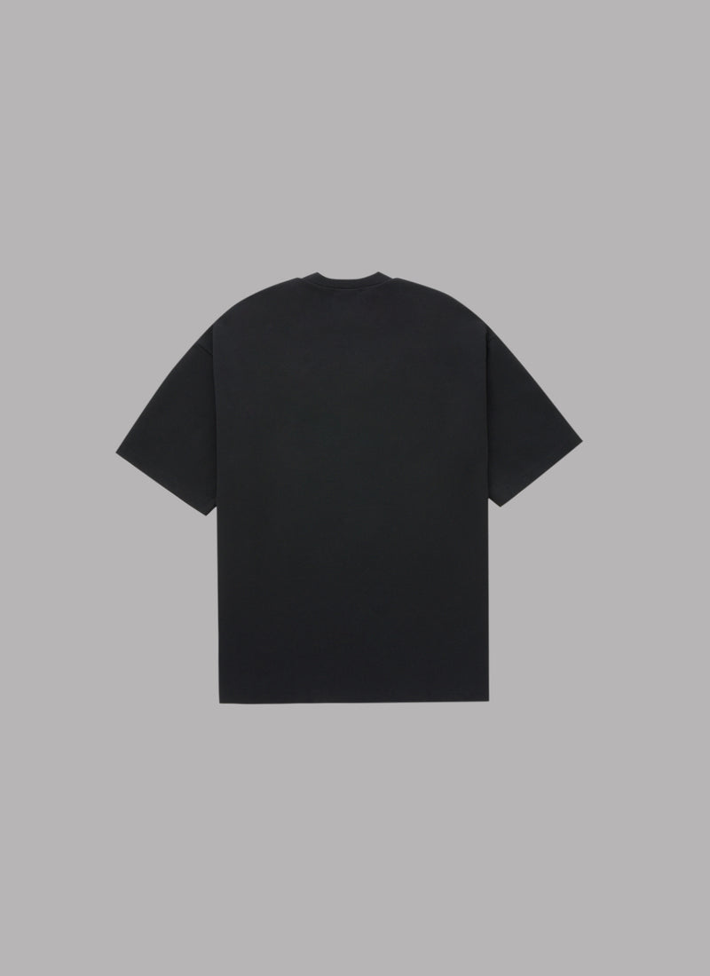 OLD ENGLISH HALF SLEEVE TEE-BLACK