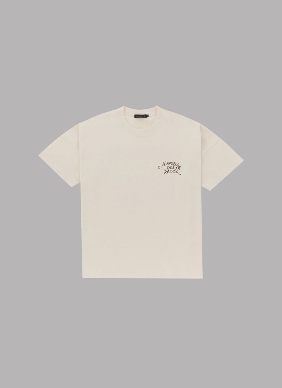 PLAY LOGO DROP S/S TEE-IVORY x BROWN