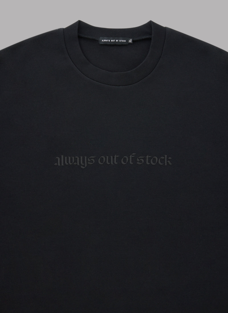 OLD ENGLISH HALF SLEEVE TEE-BLACK