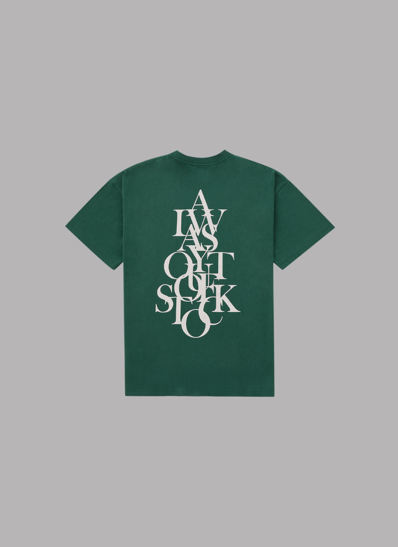 OVERLAP S/S TEE-GREEN