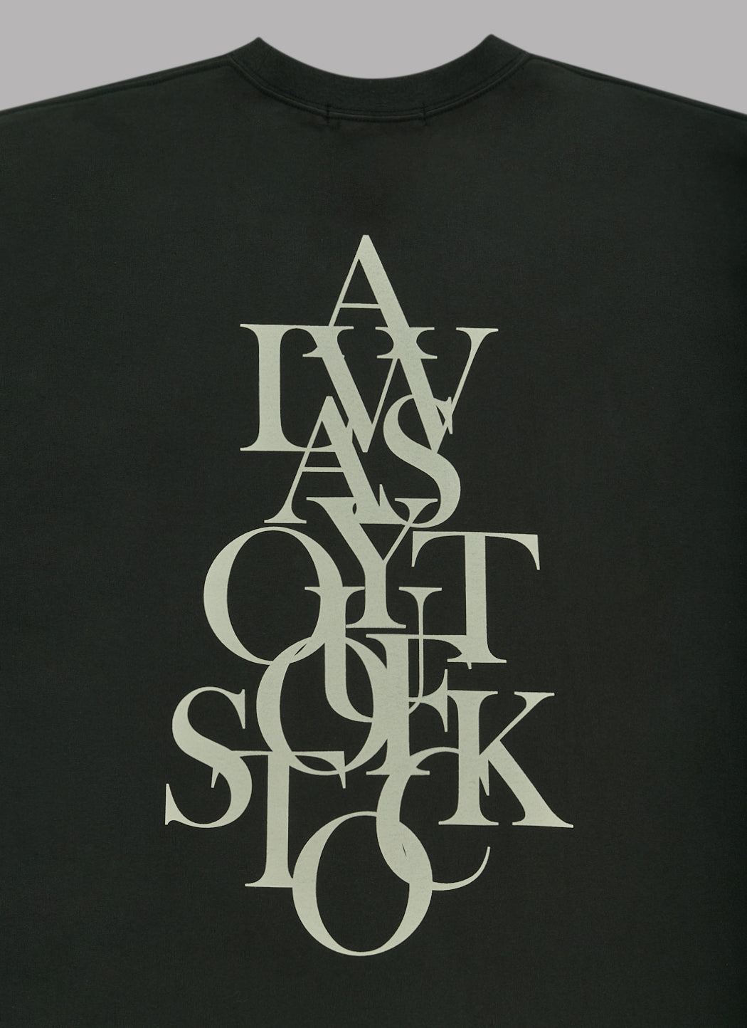 OVERLAP L/S TEE - CHARCOAL