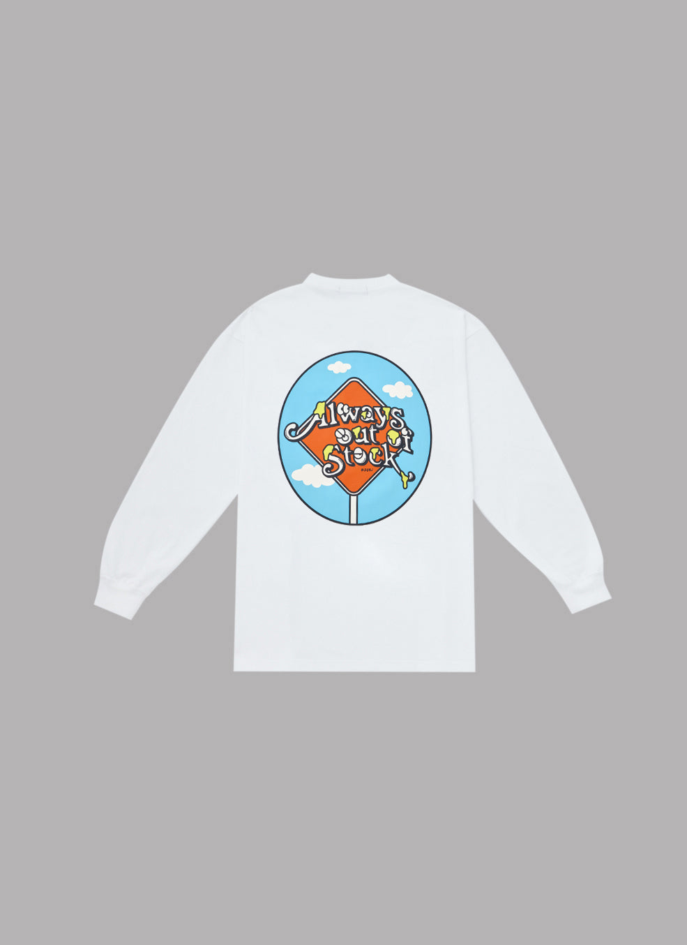 SKY SIGN L/S TEE-WHITE