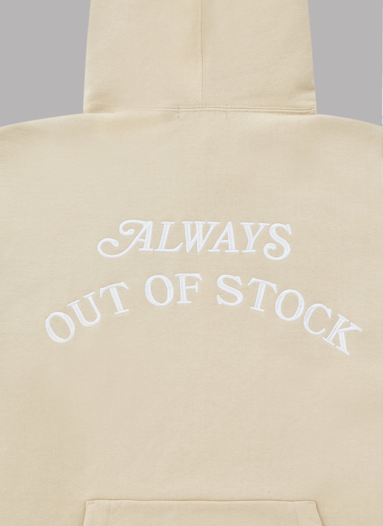 BASIC LOGO THICK HOODIE-SAND