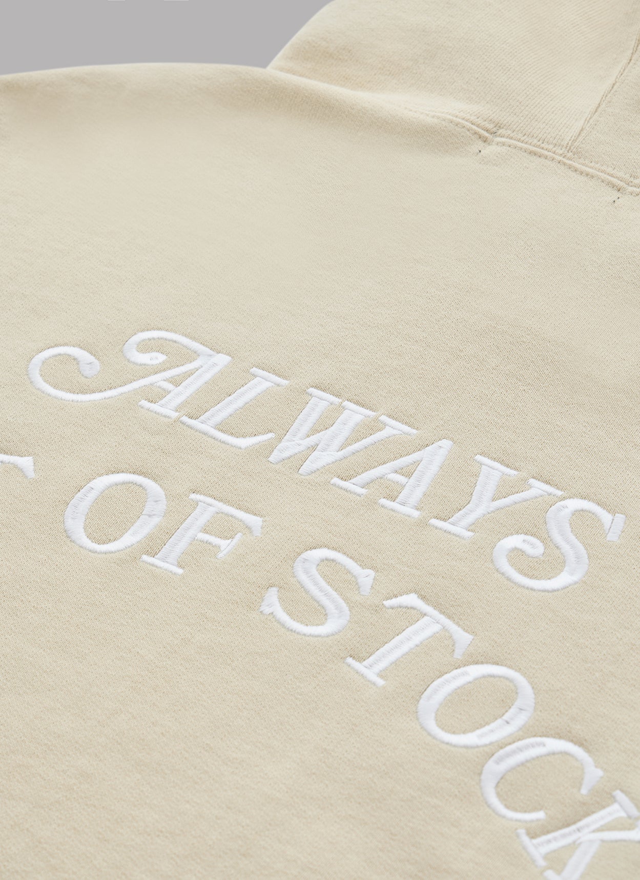 BASIC LOGO THICK HOODIE-SAND