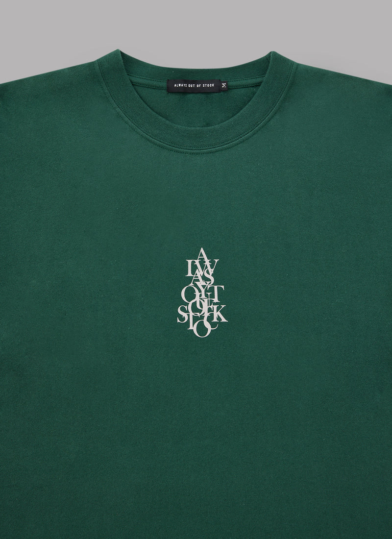 OVERLAP S/S TEE-GREEN