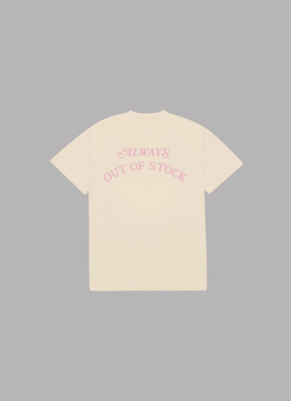 BASIC LOGO S/S TEE-IVORY x SHY PINK