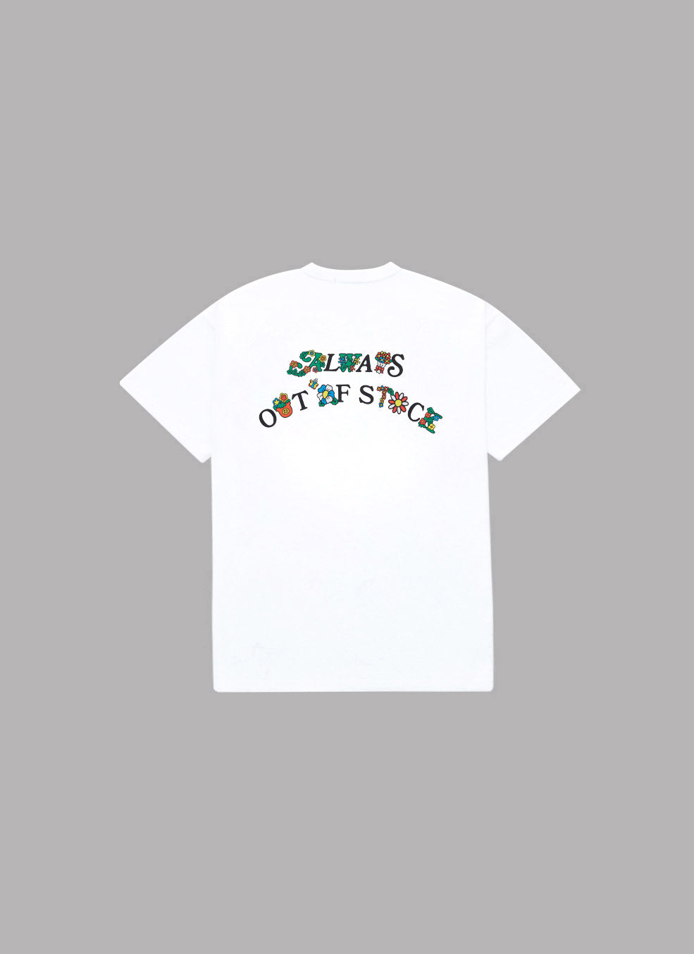 FLOWER BASIC LOGO BY SHETA S/S TEE - WHITE