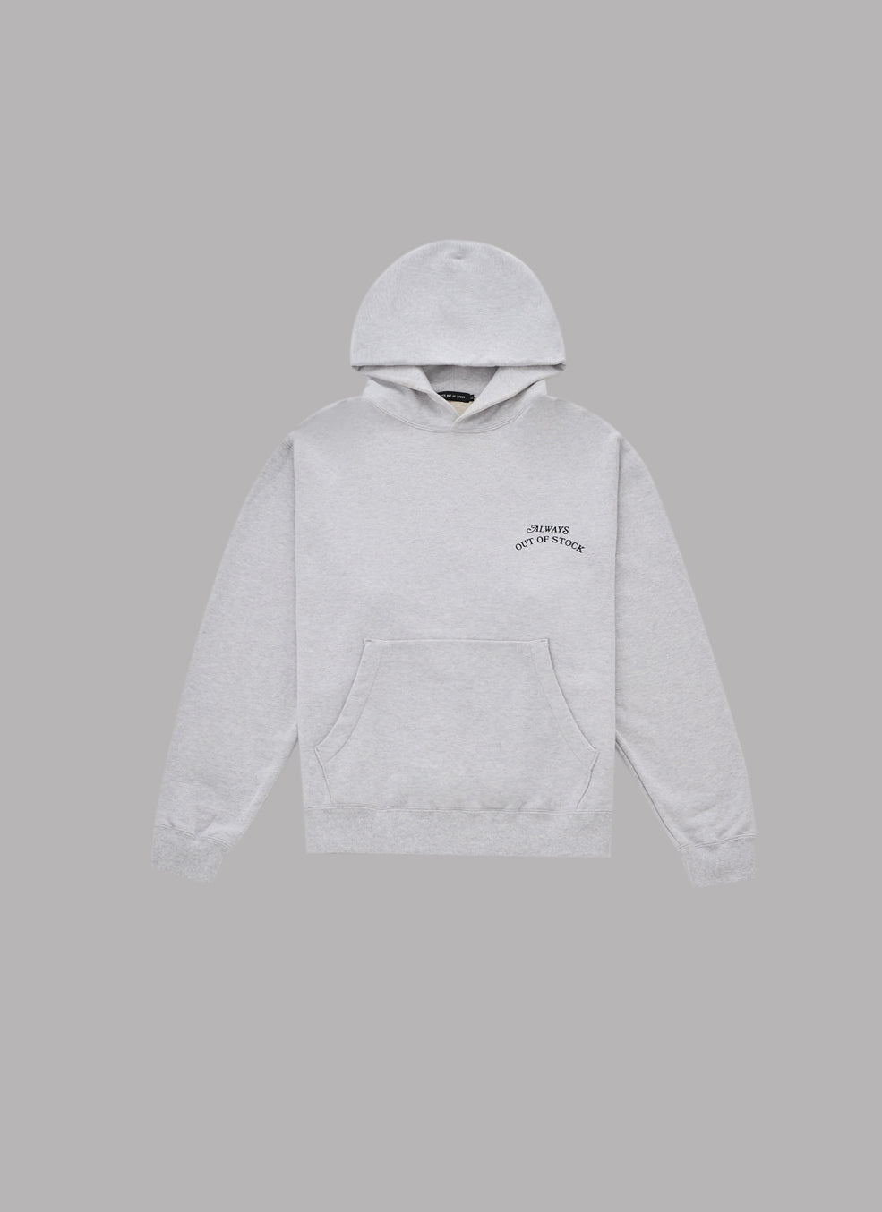 FLORAL BASIC LOGO HOODIE-GRAY