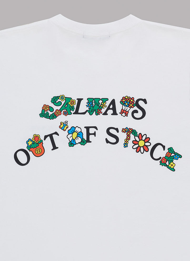 FLOWER BASIC LOGO BY SHETA S/S TEE - WHITE