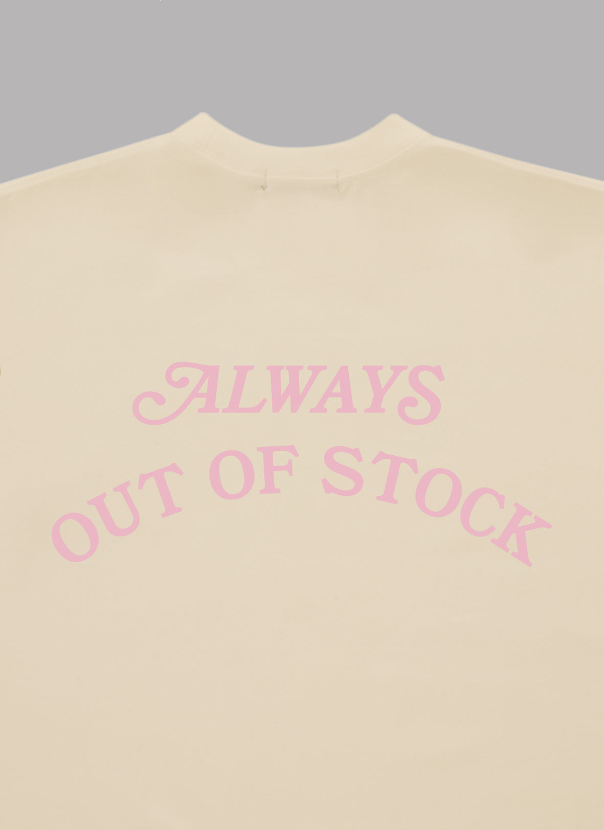 BASIC LOGO S/S TEE-IVORY x SHY PINK