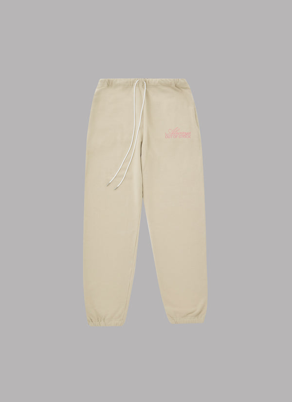 TRADITIONAL LOGO SWEAT PANTS-SAND