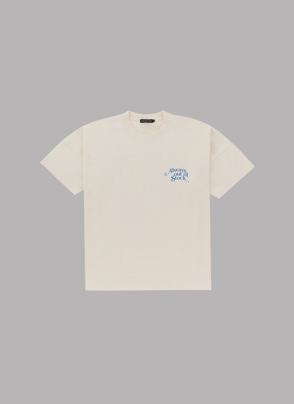 PLAY LOGO DROP S/S TEE-IVORY x BLUE