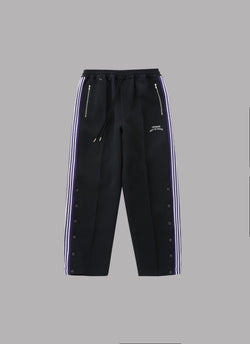 SIDE PATCH TRACK PANTS-BLACK