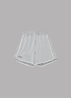 FRILL STRIPES BASKETBALL SHORTS-GRAY