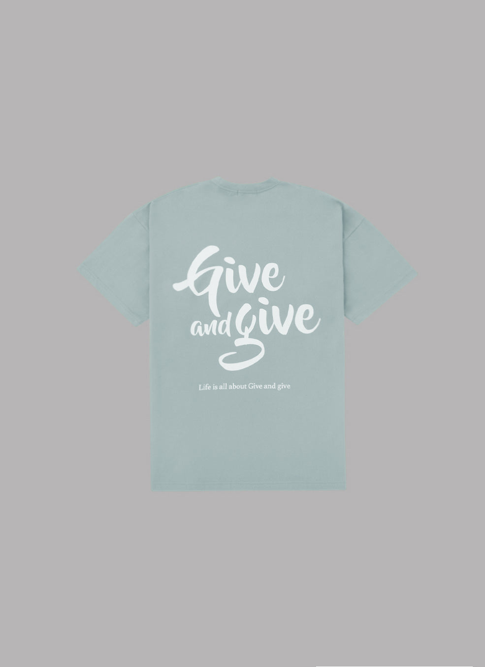 GIVE&GIVE S/S TEE - LIGHT BLUE