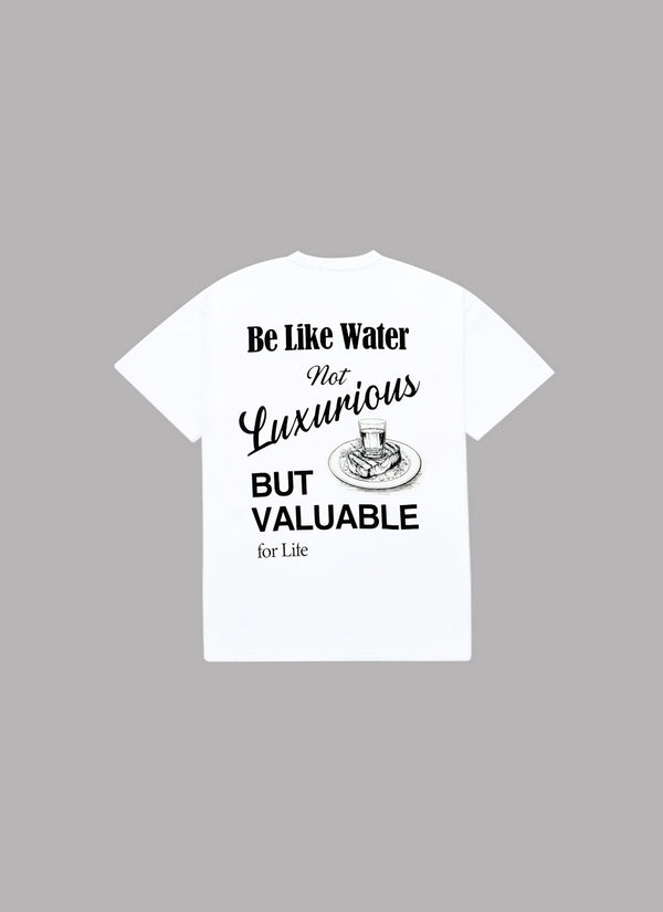BE LIKE WATER S/S TEE-WHITE
