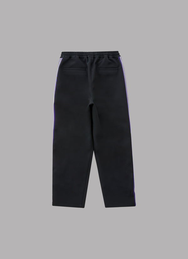 SIDE PATCH TRACK PANTS-BLACK