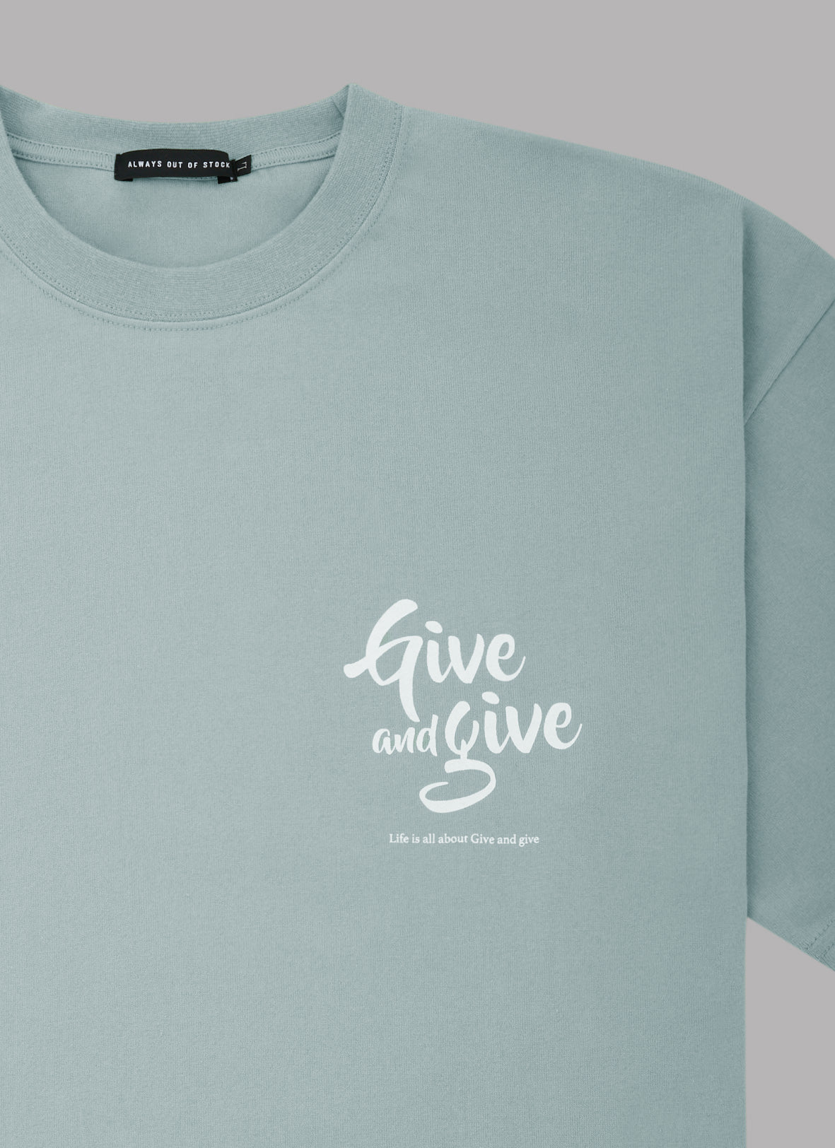 GIVE&GIVE S/S TEE - LIGHT BLUE