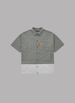 PAISLEY COMBINATION S/S SHIRT-GRAY