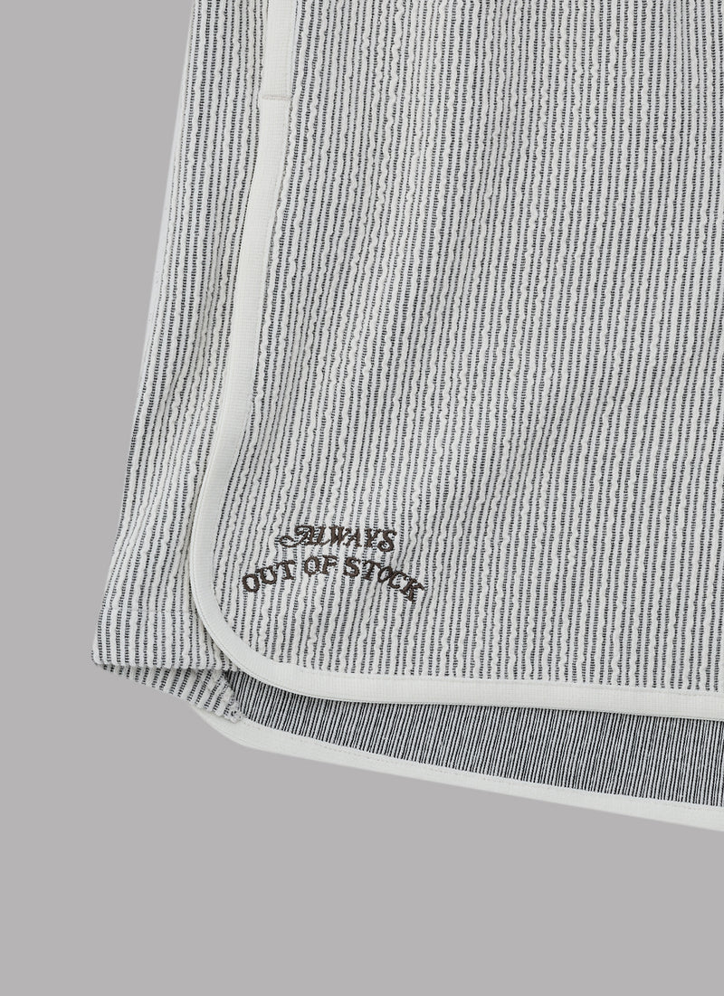 FRILL STRIPES BASKETBALL SHORTS-GRAY