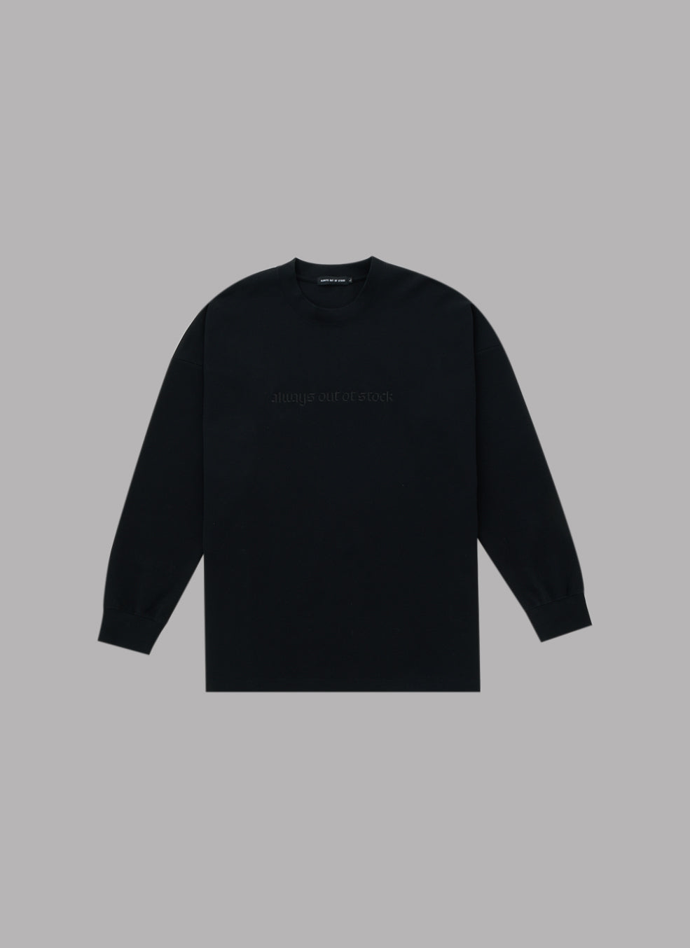 OLD ENGLISH DROP L/S TEE-BLACK