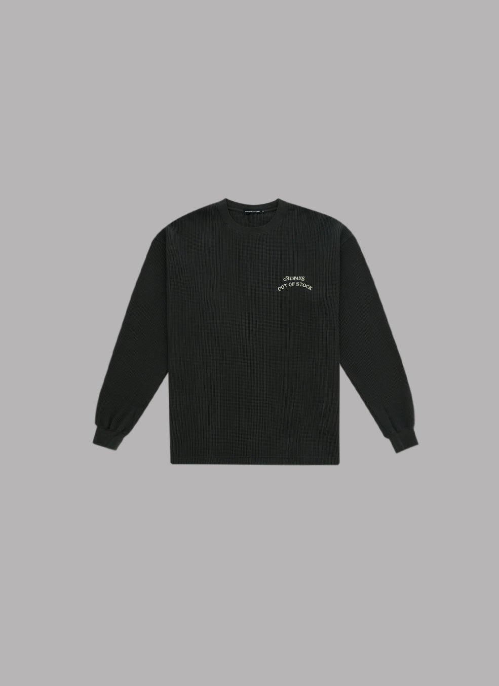 BASIC LOGO THERMAL L/S TEE - CHARCOAL