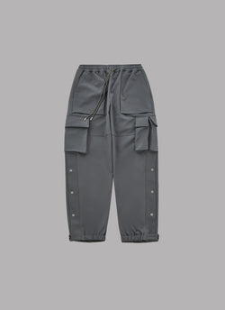 SIDE BUTTON JOGGER CARGO-CHARCOAL