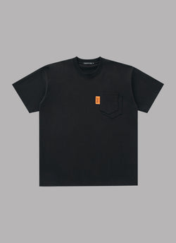 DOUBLE POCKET SUPIMA S/S TEE-BLACK