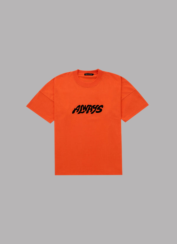 GRAFFITI LOGO DROP S/S TEE-ORANGE