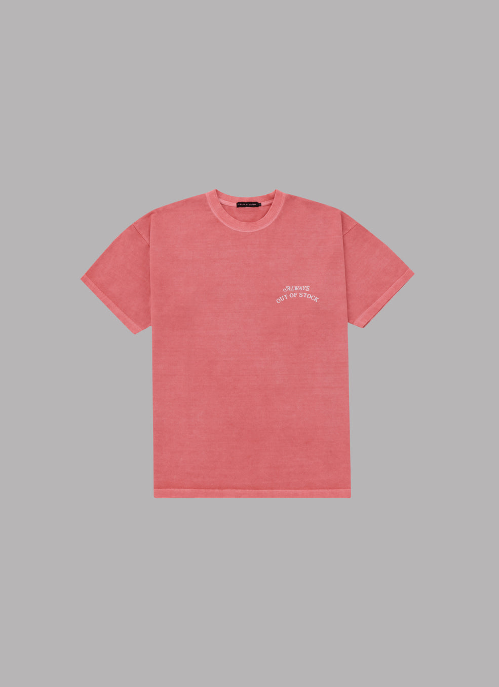 BASIC LOGO PIGMENT DYED S/S TEE-DUSTY RED