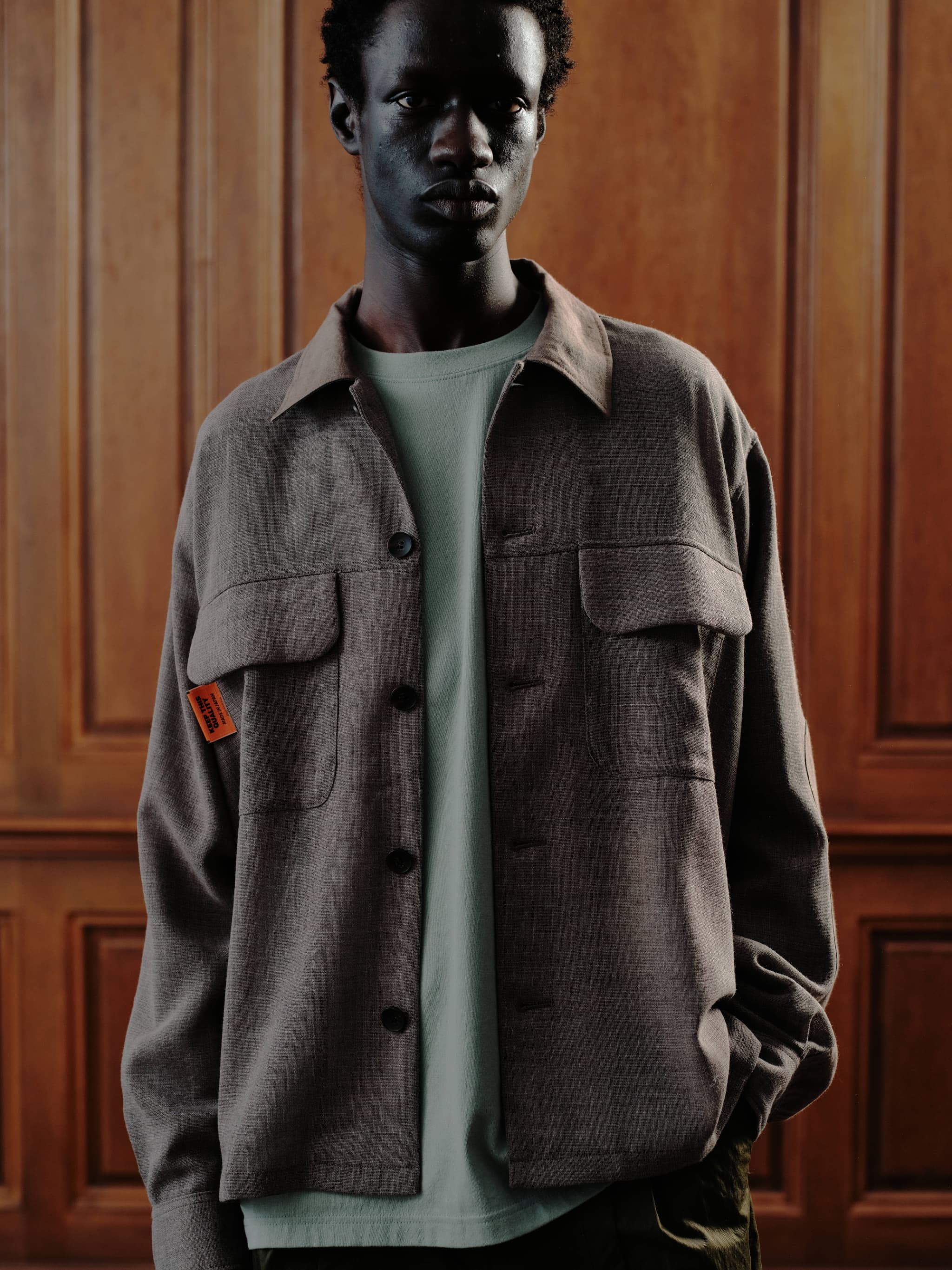 SUMMER WOOL CPO JACKET - BEIGE