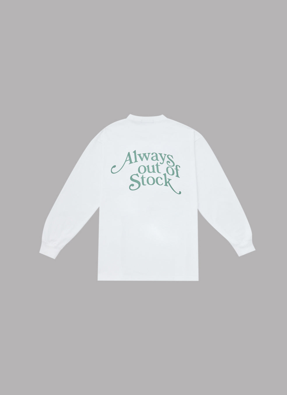 PLAY LOGO L/S TEE-WHITE x PISTACCHIO