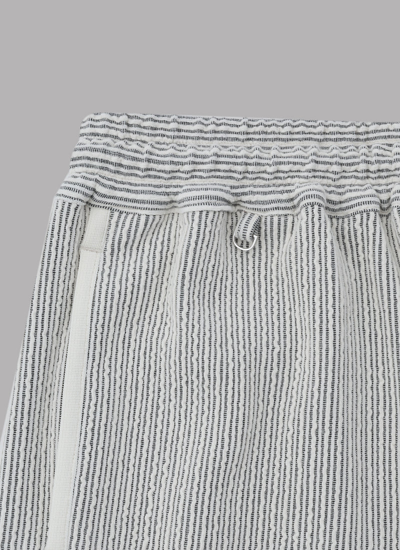 FRILL STRIPES BASKETBALL SHORTS-GRAY