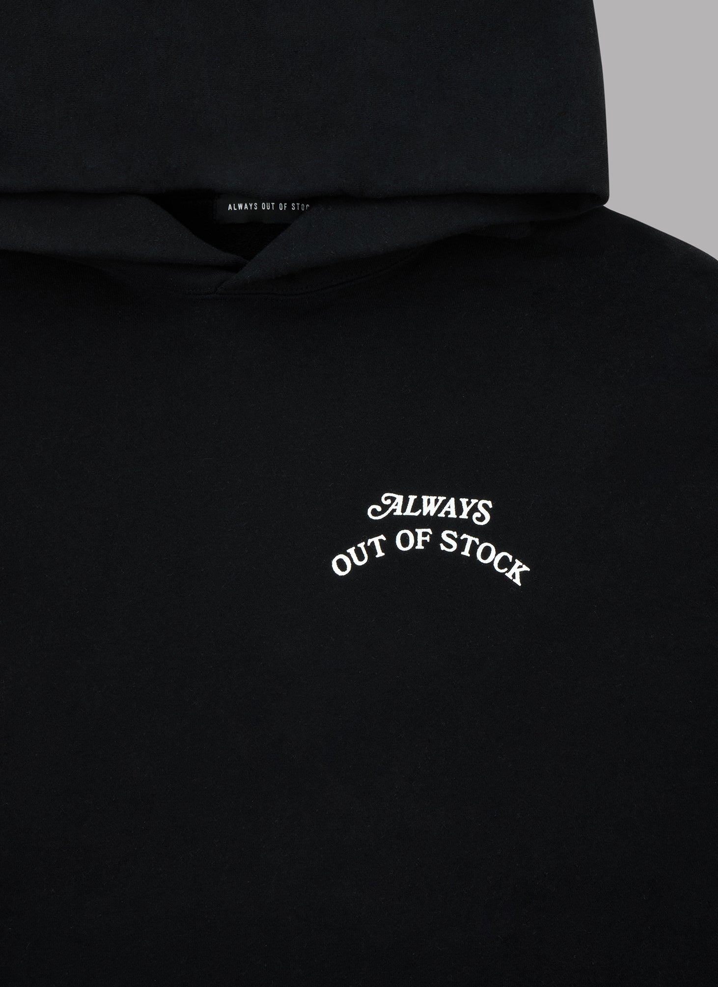 FLORAL BASIC LOGO HOODIE-BLACK