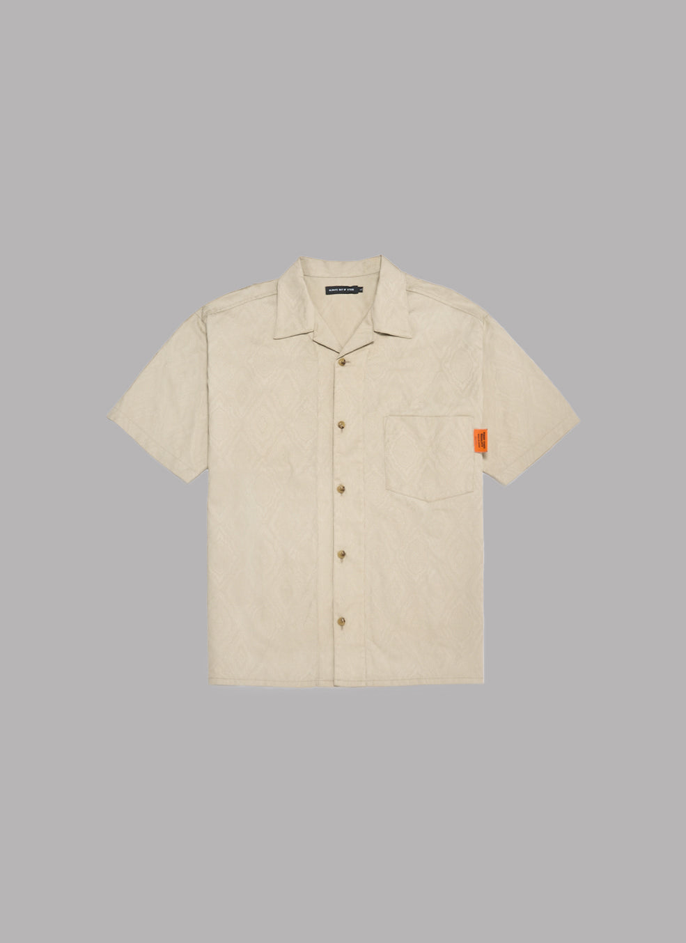 JACQURED PAISLEY RESORT S/S SHIRT- IVORY