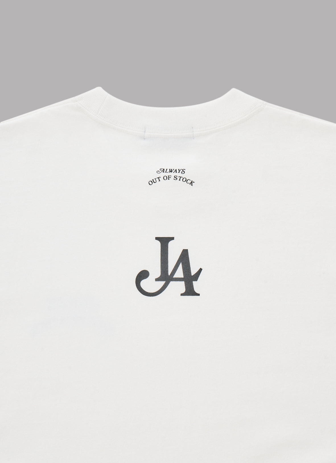 LA LOGO DROP L/S TEE-WHITE