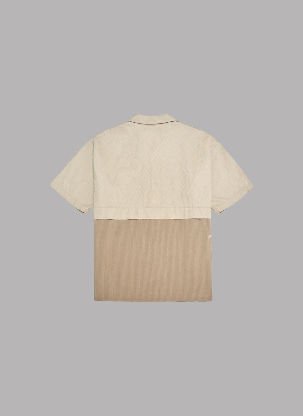 JACQURED PAISLEY RESORT S/S SHIRT- IVORY