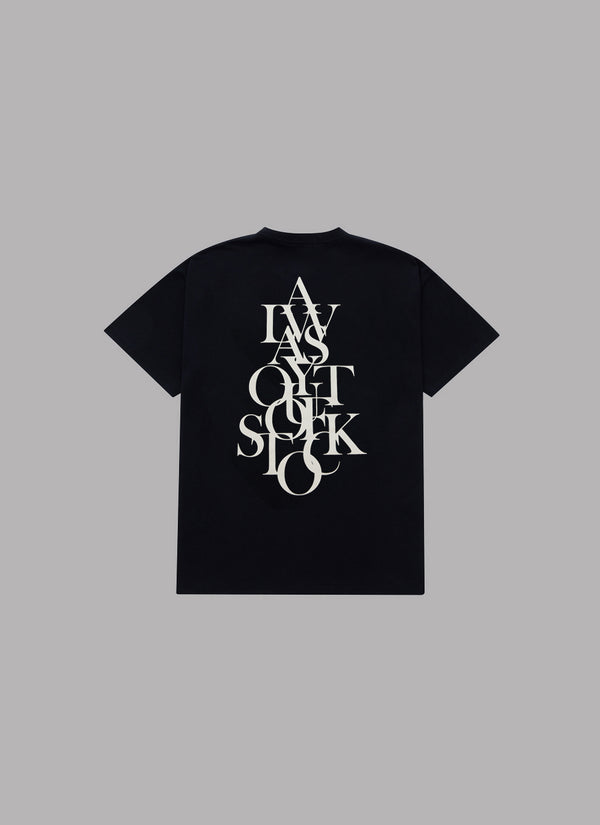 OVERLAP S/S TEE-BLACK