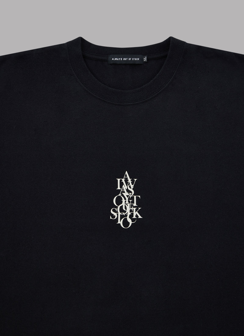 OVERLAP S/S TEE-BLACK