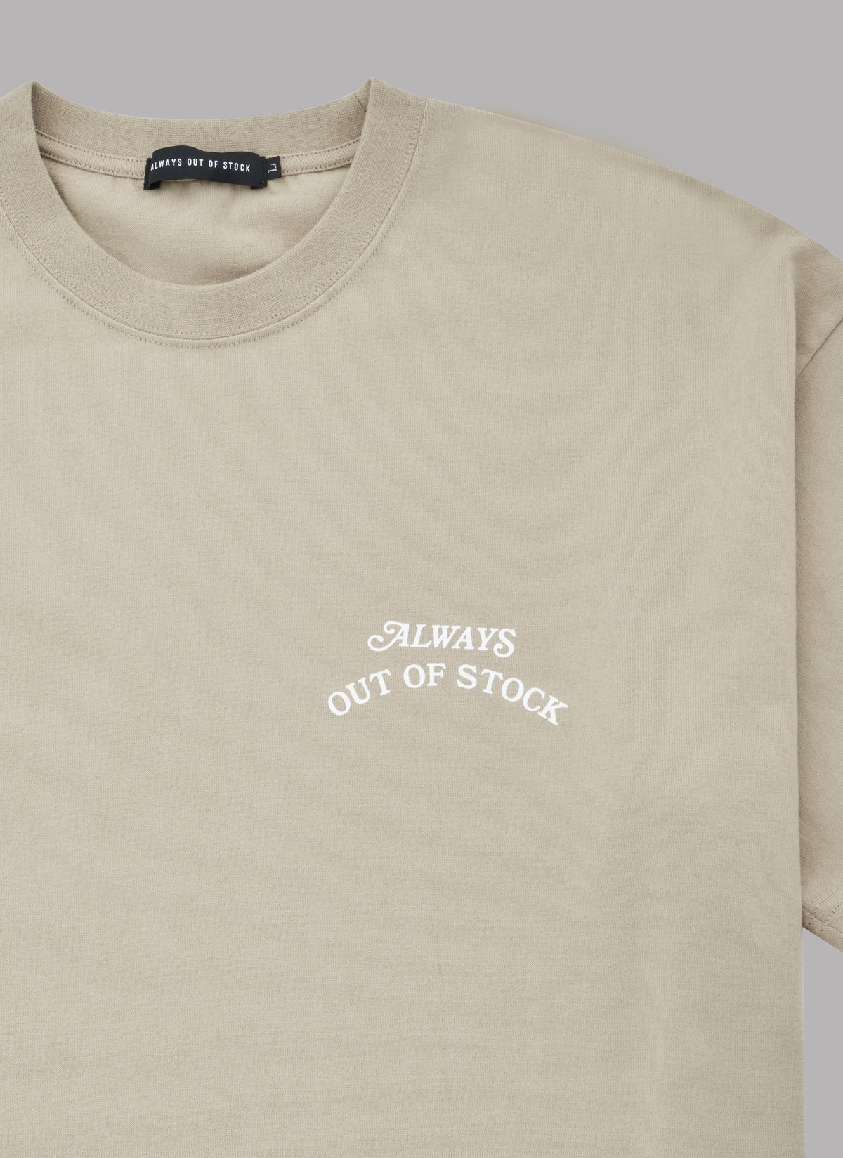 BASIC LOGO S/S TEE- SILVER GRAY x OFF WHITE