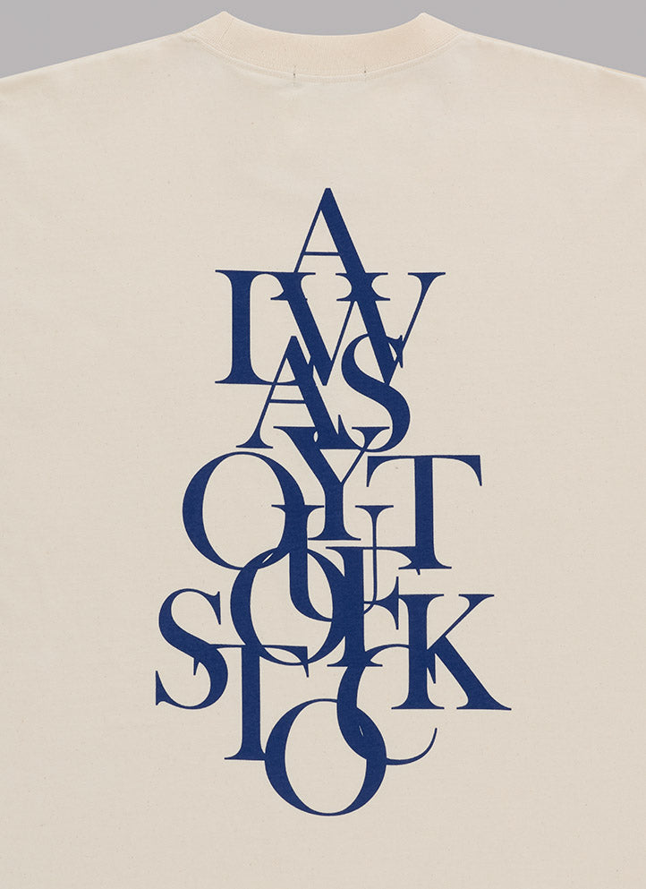 OVERLAP DROP S/S TEE - IVORY x NAVY
