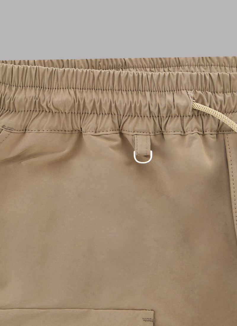 WIDE FATIGUE PANTS-BEIGE