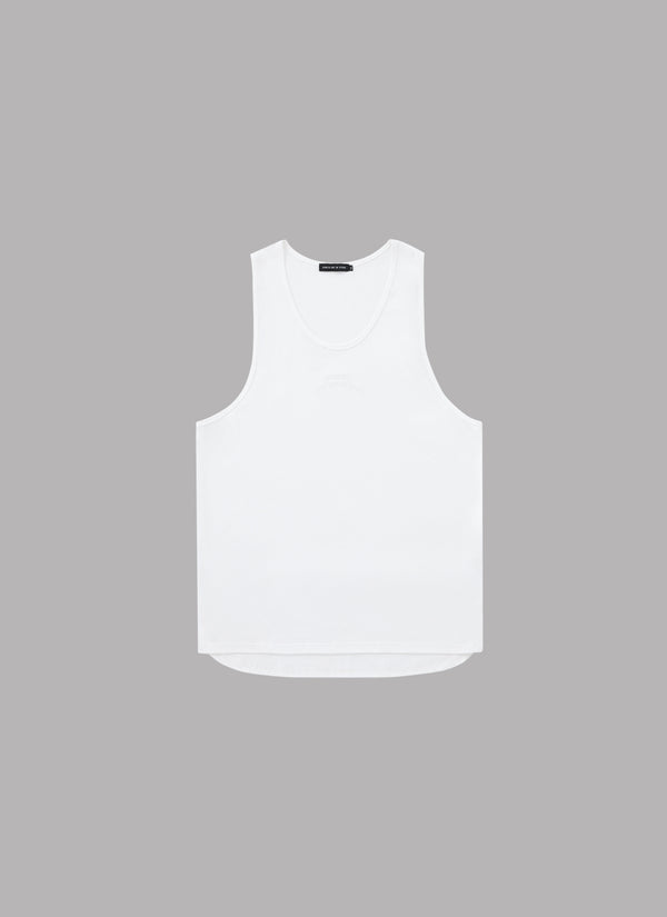 BASIC LOGO LAYERED TANK TOP-WHITE