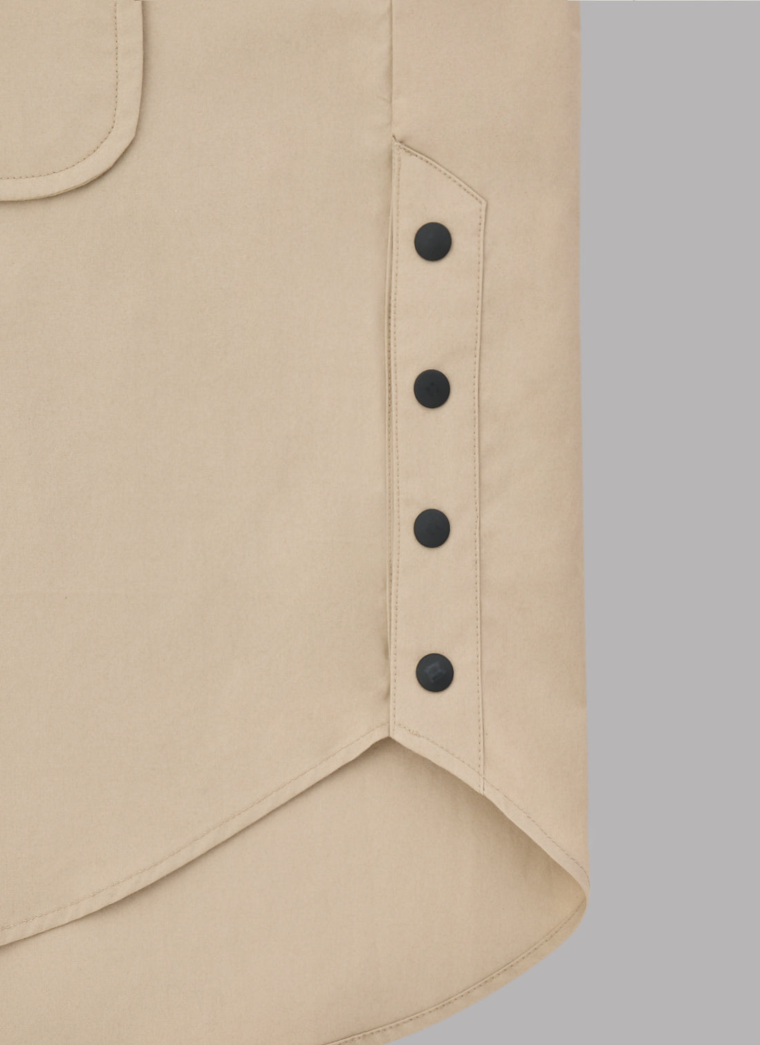 COMBINATION STRIPE L/S SHIRT-BEIGE