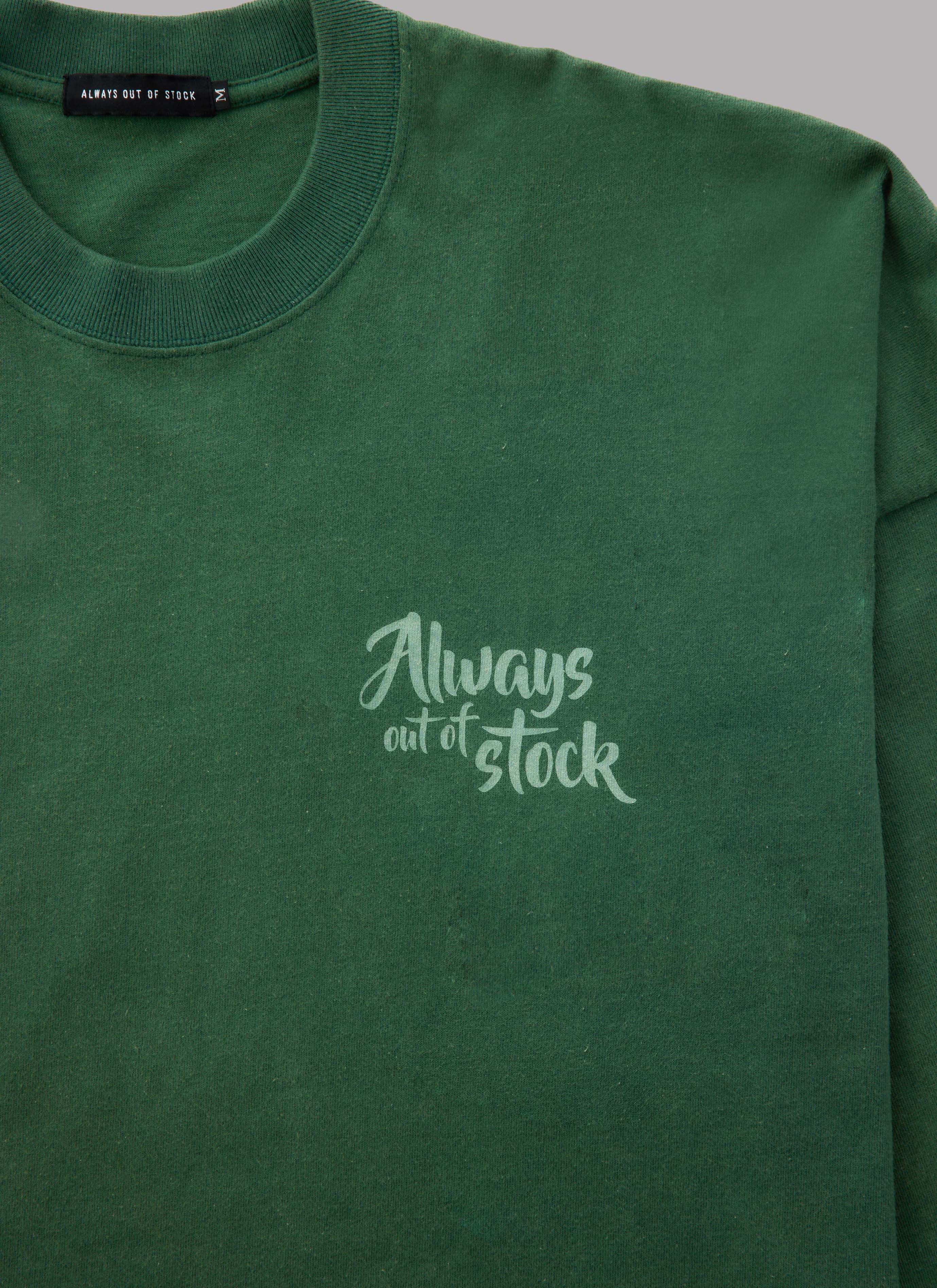 BIO WASHED GIVE&GIVE DROP SHOULDER L/S TEE-GREEN