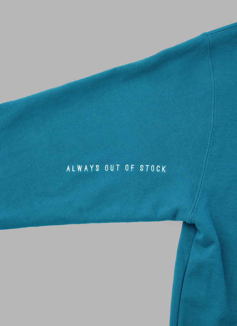 BACK SWITCHED HOODIE-TURQUOISE