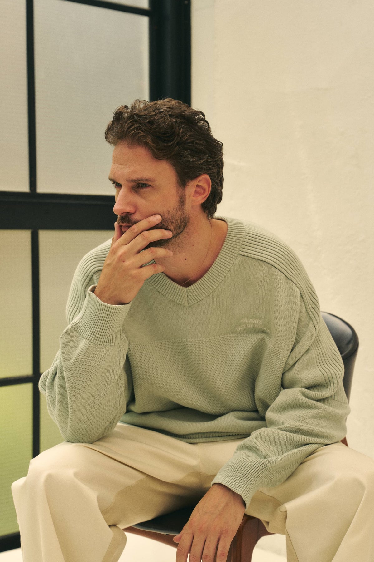 GAME KNIT PULLOVER - AQUA GREEN